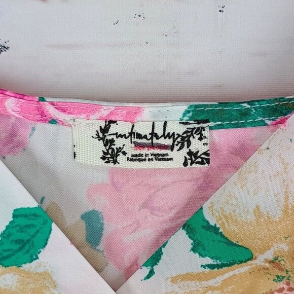 FREE‎ PEOPLE Intimately Handkerchief Hem Floral Satin Cami Tank Sz Small NWOT - Picture 9 of 10